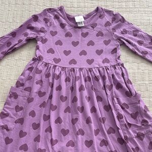 Hanna Andersson Purple Heart Kids Dress